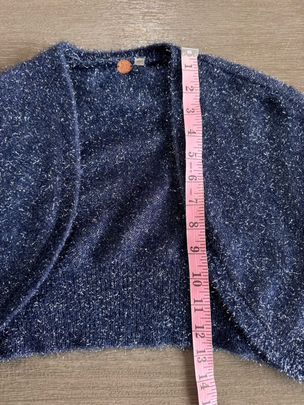 NWT Free People Stardust Shrug Navy Blue Sweater Knit XS - Picture 13 of 13